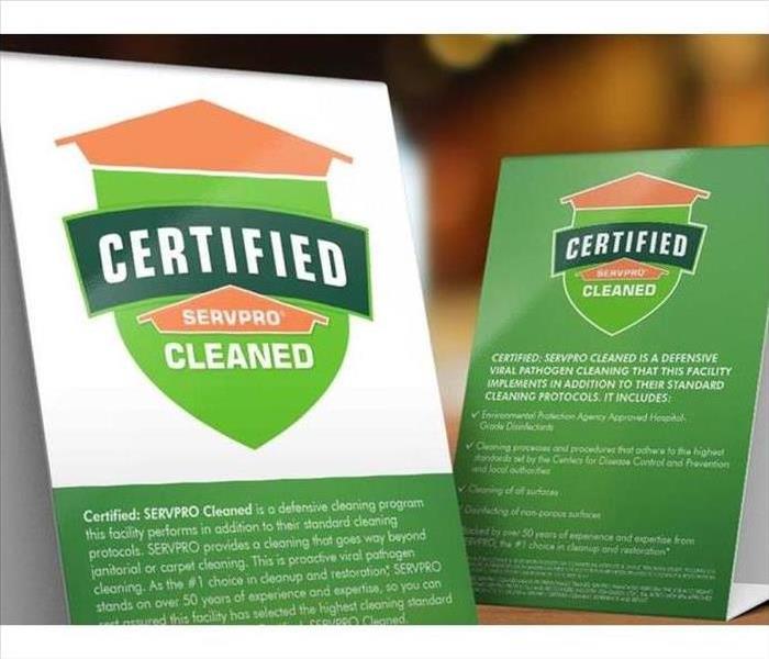 two little Certified: SERVPRO Cleaned cards